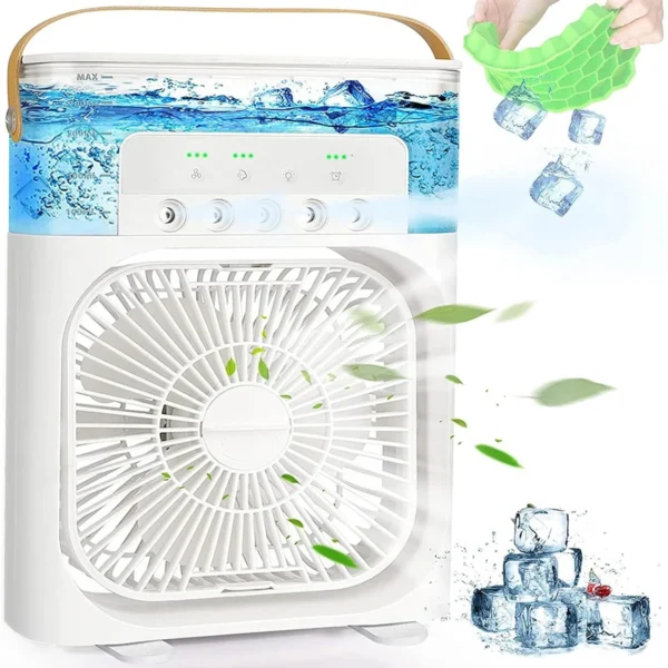 Room/Personal Air Cooler (Multicolor, Portable Air Conditioner Fan USB Personal Cooler, Mini Humidifier Fan)