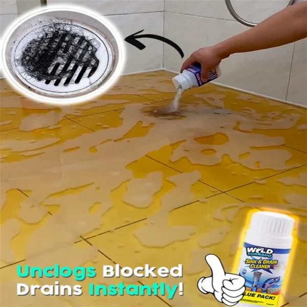 Powerful Sink and Drain Cleaner, Portable Powder Cleaning Tool Super Clog Remover Chemical Powder Agent for Kitchen Toilet Pipe Dredging (110 Gm) - Image 3